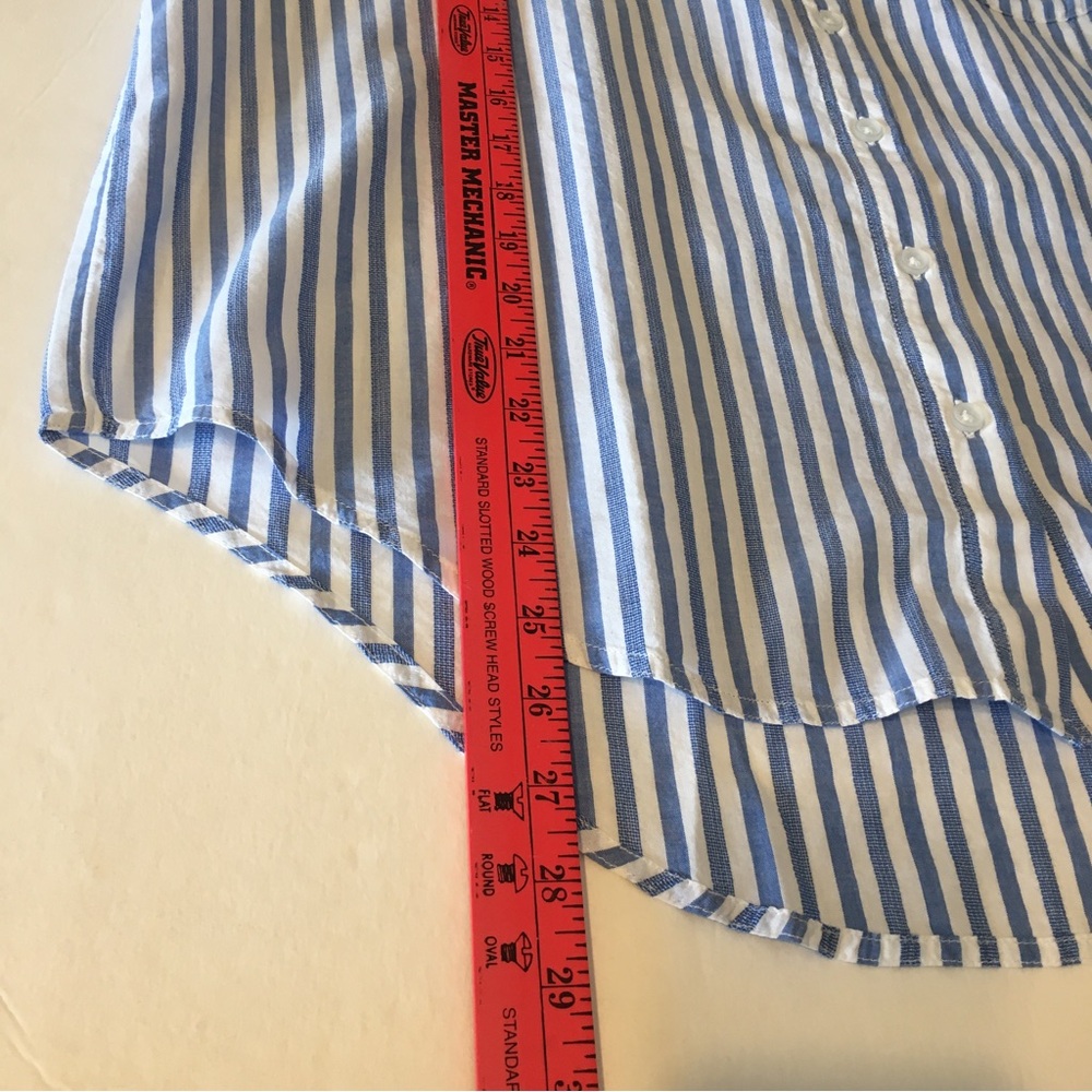 NWT JAG Jeans Women's Relaxed Button-Down Shirt, Blue Stripe, Women's Medium - Picture 12 of 12